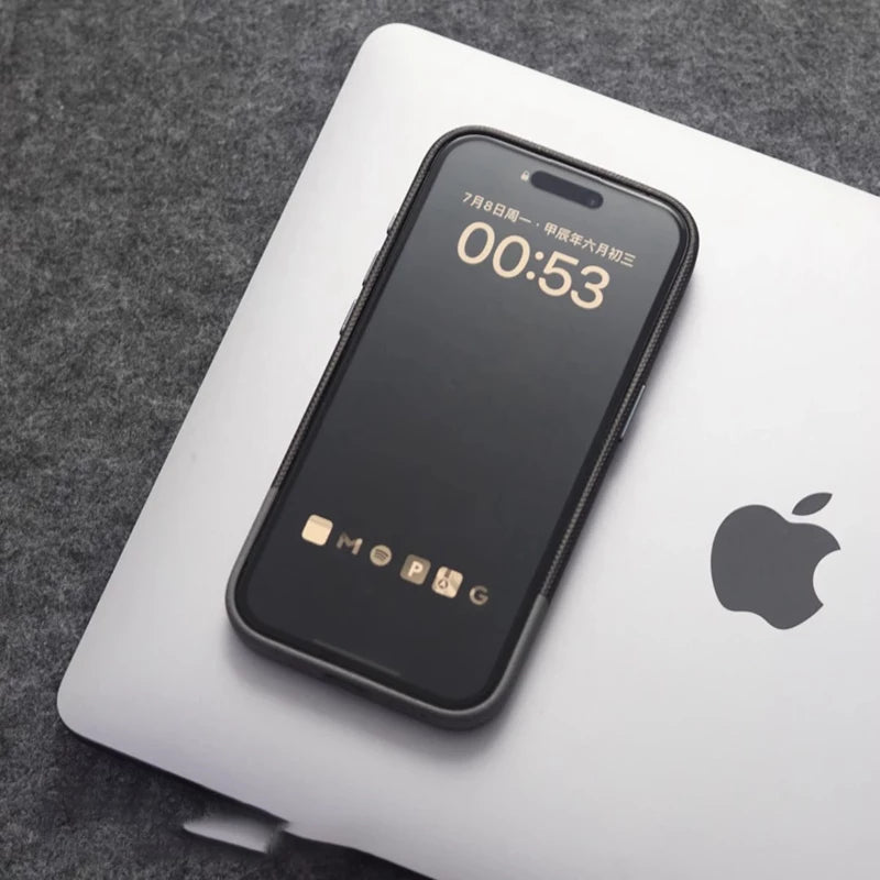 جراب هاتف iPhone 16 Pro Max جلد متباين - تصميم أنيق وعصري وحماية فائقة