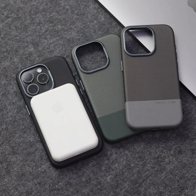 جراب هاتف iPhone 16 Pro Max جلد متباين - تصميم أنيق وعصري وحماية فائقة